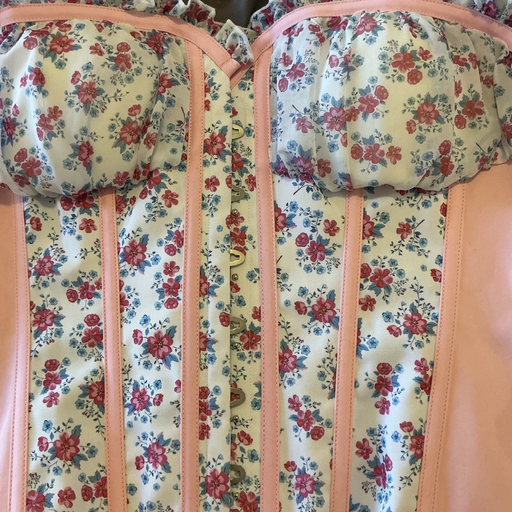Corset Story Floral Pink Corset Top
